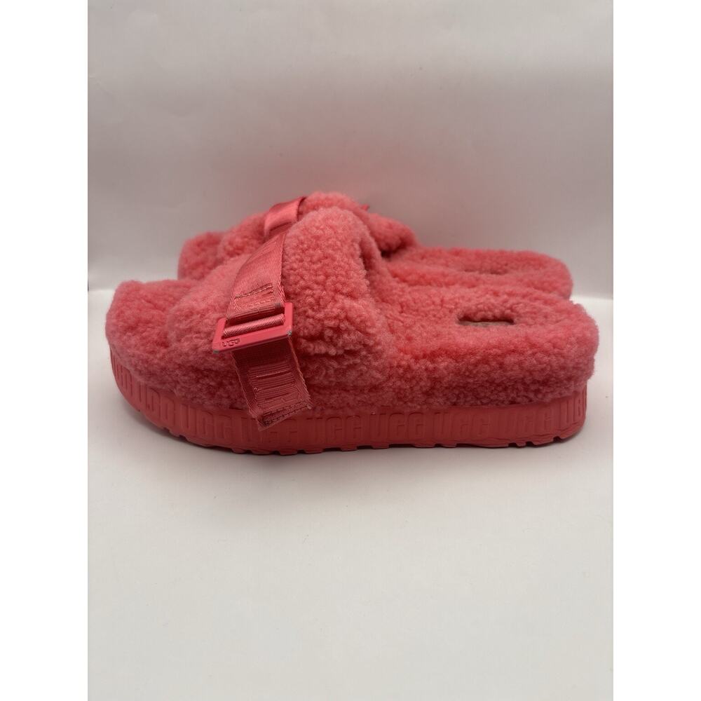 Ugg Fluffita Platform Pink Slide Slippers Women Size 9 - Picture 4 of 8